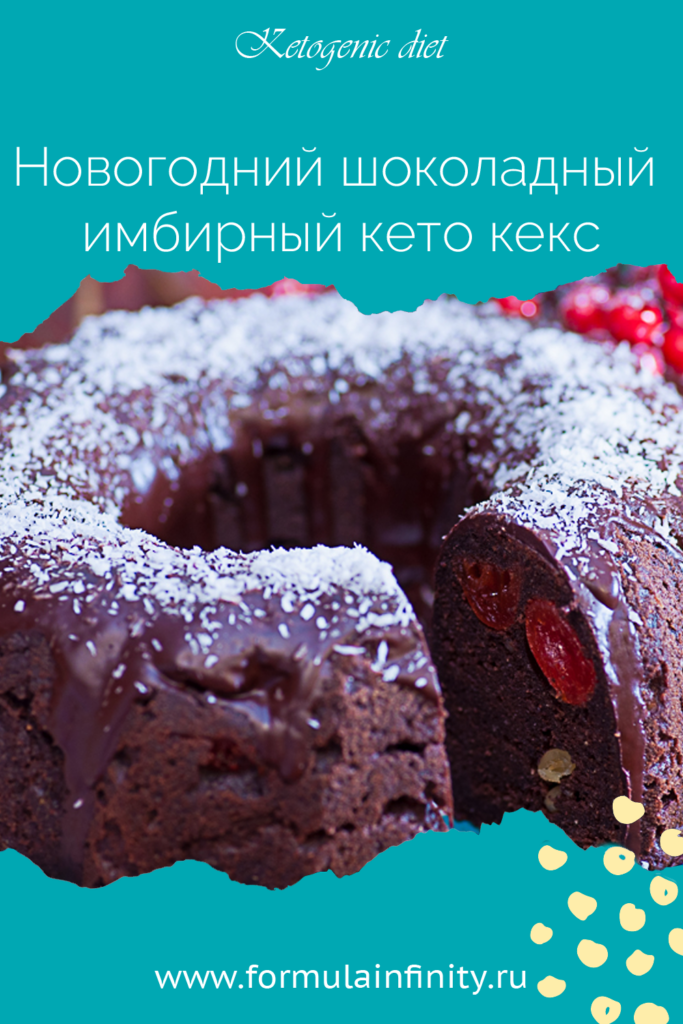 Новогодний шоколадный имбирный кето-кекс