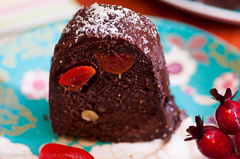 Новогодний шоколадный имбирный кето-кекс